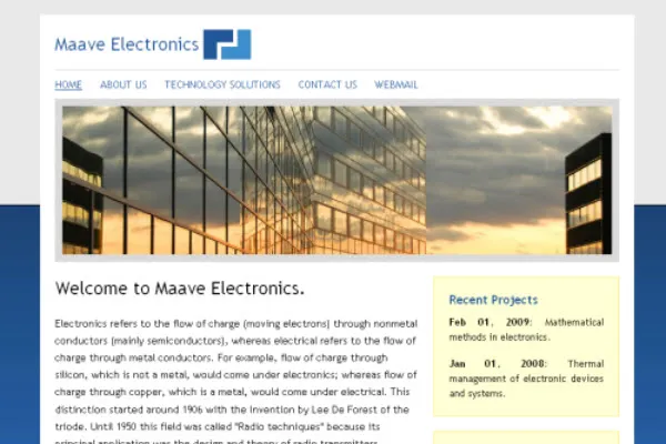Company Website project screenshot